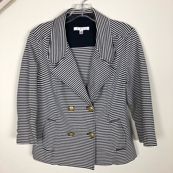 CAbi Striped Nautical Blazer- Size Small - Picture 1 of 6